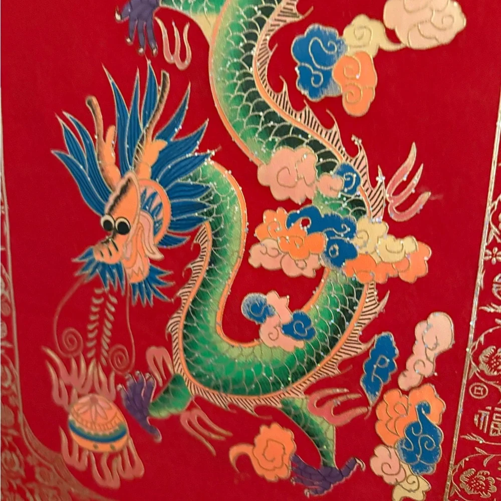 Asian scroll of a dragon